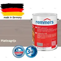 Remmers HK-Lazuur 3in1 Platinagrijs 2,5L – Premium Houtbeschermingsbeits voor Buiten – Oplosmiddelhoudend – UV- & Vochtwerend – Impregneer, Grondlaag & Beits in Eén