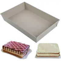 KINGHOFF 1975 - Rechthoekige Bakvorm 36,5x24x6 cm - Ovenschaal voor Ovenschotels, Cake en Vlees - Ovenbestendig tot 220°C - Antiaanbaklaag - Beige - Cakevorm - Taartvorm