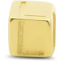 New Bling 9NBG-912L Gouden Kubus met Letter L - 3,8mm - hanger - 14 Karaat - Goud