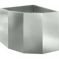 vidaXL Hoek Plantenbak zilver 60 x 60 x 50 cm Verzinkt staal