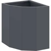 vidaXL Hoek Plantenbak Antraciet 30 x 30 x 35 cm Staal
