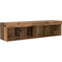 vidaXL Tv-meubelset 2 st Oud Hout Bewerkt hout
