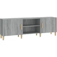 vidaXL Tv-meubel 150x30x50 cm bewerkt hout grijs sonoma eikenkleurig