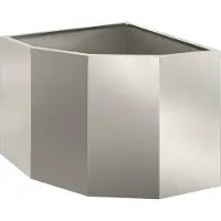vidaXL Hoek Plantenbak zilver 45 x 45 x 35 cm Roestvrij staal
