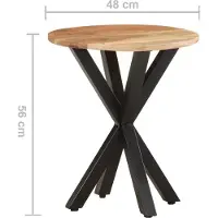 vidaXL Bijzettafel 48x48x56 cm massief acaciahout