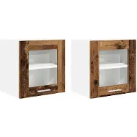 vidaXL Hangkast 2 st Oudhout Bewerkt hout