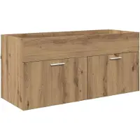 vidaXL Wastafelkast Artisan Eiken Bewerkt hout