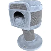 Gebr. De Boon Boony krabton op voet 1-gaats 70 cm grijs/grijs Klimmeubels