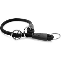 Morsø half slip halsband voor hond soft rope gerecycled black zwart 45x1 cm