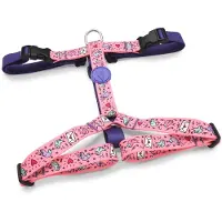 Morsö tuig voor hond h-tuig voor hond gerecycled sweet tweet roze 60-80x2,5 cm