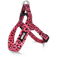 Morsö mini hondentuig verstelbaar gerecycled bubble leo roze 32-41x2,5 cm