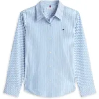 Tommy Hilfiger Blouse 'ESS' lichtblauw / wit