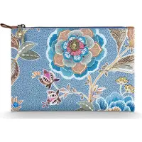Pip studio Toilettas Charly Cosmetic Flat Pouch Medium Matata Blue
