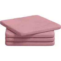 vidaXL Zitkussens 4 st Fluweel Roze 40 x 40 x 3 cm
