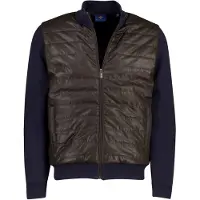 Baileys donkerblauw vest met bruin padded voorzijde