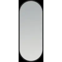 Arcqua Spiegel framed 40x100 cm ovaal verticaal mat zwart front led
