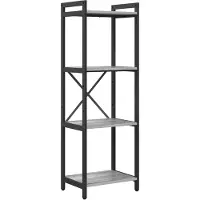 vidaXL Boekenplank 40 x 30 x 119 cm Bewerkt hout Grijs sonoma