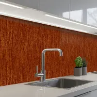 KitchenYeah Keuken achterwand 300x60 cm - Spatscherm zelfklevend Rood - Bruin - Metaal - Roest print - Muurbeschermer - Spatwand fornuis