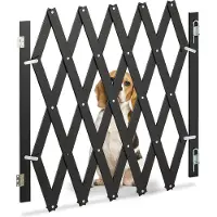 Relaxdays traphekje hond - uitschuifbaar 35 - 126 cm breed - 70-82 cm hoog - harmonica