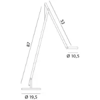 Rotaliana Vloerlampe , String F1 DTW, dimbare, Zwart, Woonkamer, Metaal, Designer