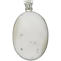 MOOYE ® - Collectie Zilveren Dendriet Opaal edelsteen ovaal XL hanger