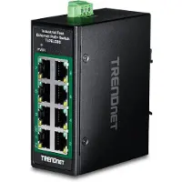 Trendnet TI-PELC80 8-poorts Ethernet PoE+ industriële DIN-rail Mini Switch