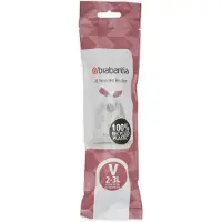 Brabantia 6x PerfectFit Vuilniszak met Trekbandsluiting Code V 3 Liter 20 zakken