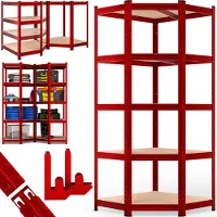 Monzana Stellingen voor zwaar gebruik Rood 180x70x40cm gegalvaniseerd 875kg