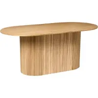 Beliani LUNNIN - Eettafel - Lichtbruin - 180 x 90 cm - Eikenfineer