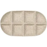 Sagaform Ditte serveerschotel groot 20x36 cm Beige-wijnrood
