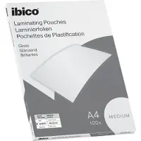 Ibico Basics A4 Lamineerhoezen, Glanzend - 100 micron - 100 Stuks - Glashelder