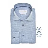 Ledub overhemd blauw geprint katoen