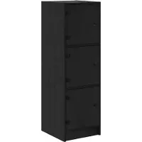 vidaXL Highboard Zwart Eiken 35 x 37 x 109 cm Bewerkt hout