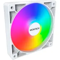 Montech GF120 ARGB PWM White - 120mm - 66.3 cfm - 800 - 1600 rpm - 25.5 dBA - HDB fan - 4-pin PWM - 3-pin ARGB - wit