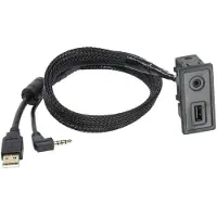 ACV 44-1324-002 tussenstuk voor kabels OEM USB / AUX USB-A / 3,5mm Zwart