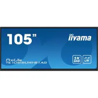 Iiyama TE10518UWI-B1AG beeldkrant Digitaal A-kaart 2,67 m (105") LED Wifi 450 cd/m² 5K Ultra HD Zwart Touchscreen Type processor Android 24/7