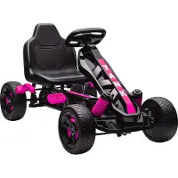 AIYAPLAY Pedal Go Kart-Kunststoff, Metall-100L x 59B x 60,5H cm-Rosa