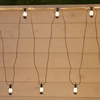 Lamkur LED lichtketting Garlands, lengte 1000 cm, zwart, 10-lamps. Garlands, zwart, Kunststof