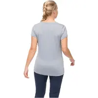 Bergans Vaagaa Adventure Merino Tee Women (Maat - XL, Kleur - Husky Blue/Husky Blue Tr.)