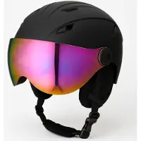 GOOFF Speed skihelm 3-in-1 met oorstukken en olievizier & geïntegreerde skibril - matzwart maat M - 14 ventilatieopeningen, 2 afsluitbaar - extra zachte afwerking - voor mannen en vrouwen