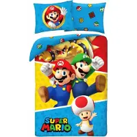 Mario Dekbedovertrek Todd, , luigi & bowser 140 x 200 cm