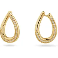 Glow 207.0287.00 Premium Hoops Dames Oorringen Twist Ovaal Zirkonia 14 Karaat Goud
