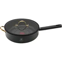 ROYAL SWISS Hapjespan 28cm met Deksel – Diepe Koekenpan – Marmer Anti-aanbak – Inductie Geschikt – Voor Groenten, Vlees & Sausgerechten