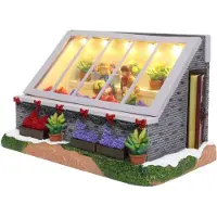 Santaville Old Fashioned Greenhouse with LED Polyresin 21cm