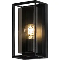 Lumidora Wandlamp 75347 - Voor buiten - ELIN - E27 - Zwart - Kunststof - Buitenlamp - IP54