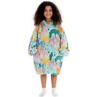 Badrock hoodie deken voor kinderen - Fleece Deken met Mouwen - Hoodie Blanket - Jongens en Meisjes - Hoodie Deken met Capuchon - maat 128/152 - zebra