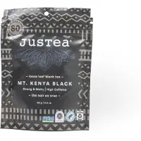 JusTea - Mount Kenya Black - Navulverpakking 80g | Lang houdbaar | ideaal voor noodpakket & thuisvoorraad