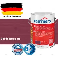 Remmers HK-Lazuur 3in1 Bordeauxpaars 2,5L – Premium Houtbeschermingsbeits voor Buiten – Oplosmiddelhoudend – UV- & Vochtwerend – Impregneer, Grondlaag & Beits in Eén