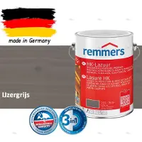 Remmers HK-Lazuur 3in1 IJzergrijs 2,5L – Premium Houtbeschermingsbeits voor Buiten – Oplosmiddelhoudend – UV- & Vochtwerend – Impregneer, Grondlaag & Beits in Eén