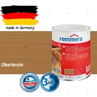 Remmers HK-Lazuur 3in1 Okerbruin 0,75L – Premium Houtbeschermingsbeits voor Buiten – Oplosmiddelhoudend – UV- & Vochtwerend – Impregneer, Grondlaag & Beits in Eén
